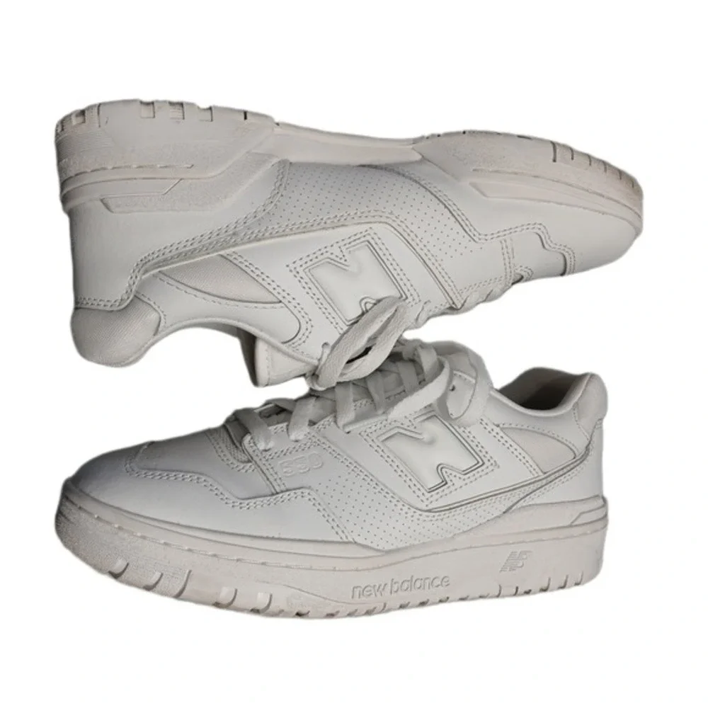 New Balance 550 Platform Sneakers Mens Size 8.5 White Athletic Lace‎ Up BB550WWW